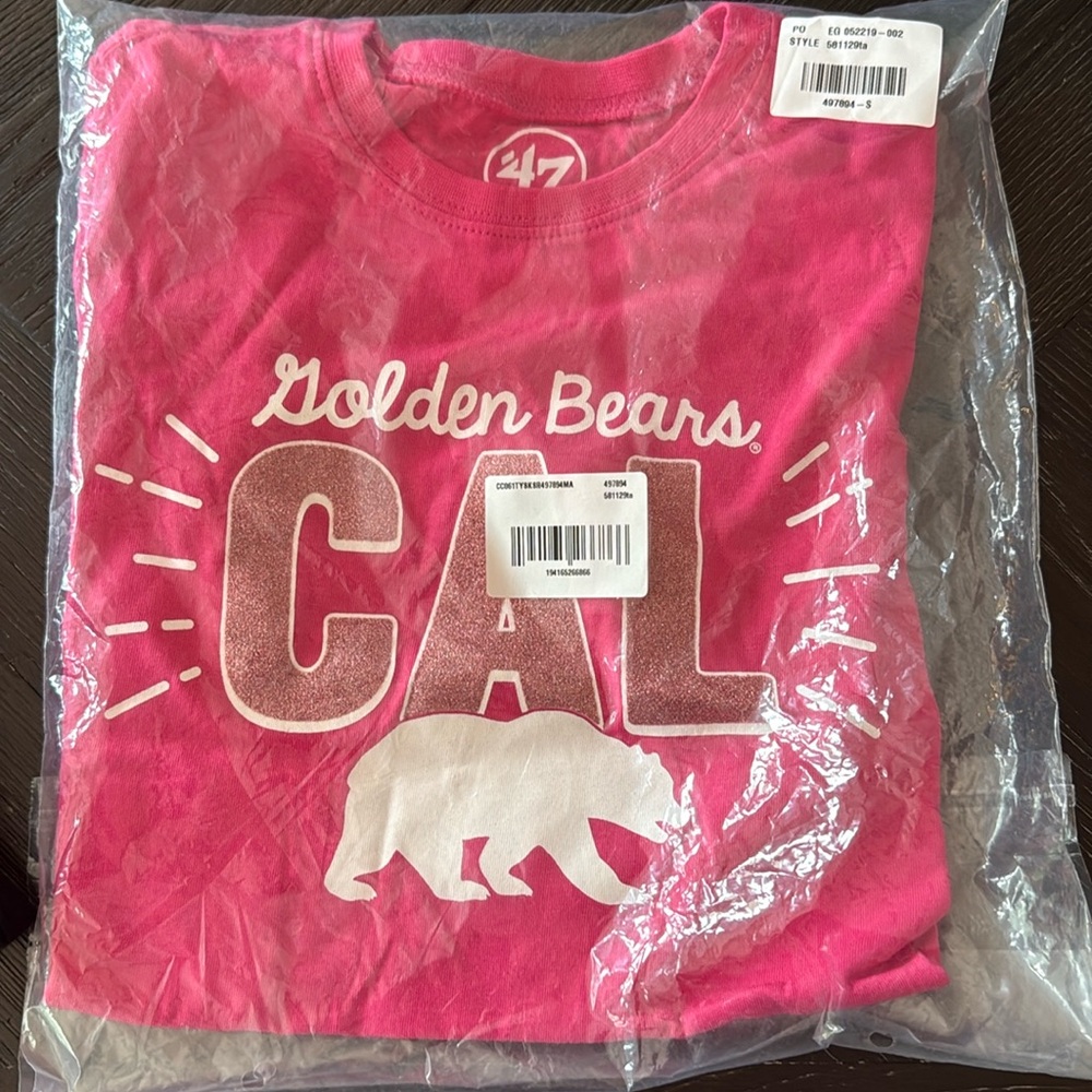 Cal Bears Glitter Print Girls Tee Shirt
